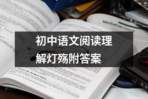 初中语文阅读理解灯殇附答案