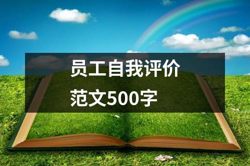 员工自我评价范文500字