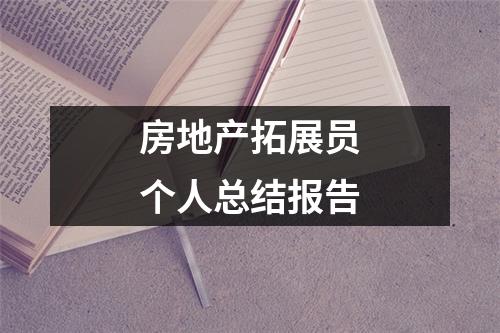 房地产拓展员个人总结报告