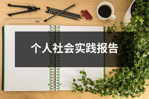 个人社会实践报告