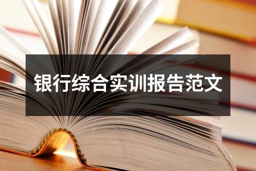 银行综合实训报告范文